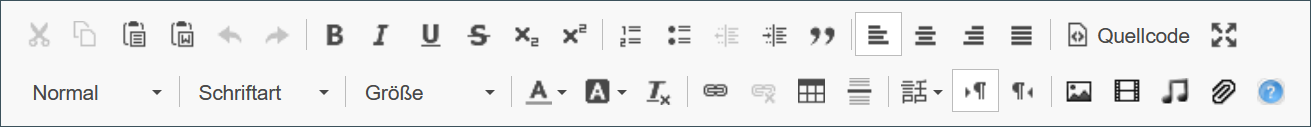Screenshot Texteditor-Toolbar